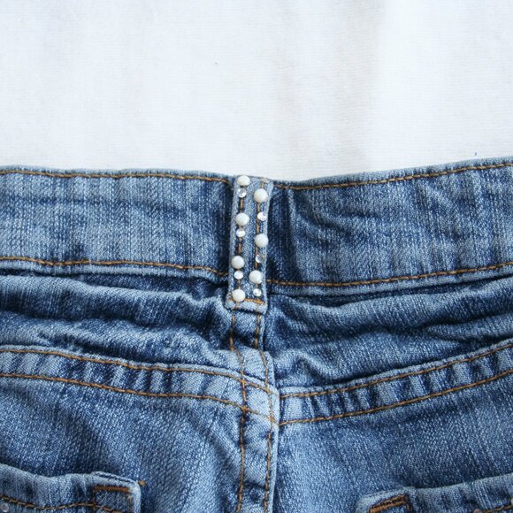 Cache Blue Flare & Wide Leg Jeans with Silver Accents - Picture 11 of 15